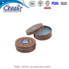 Custom printed snap tin lip balm container printed promotional products