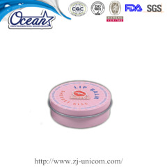 Custom printed snap tin lip balm container printed promotional products