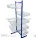 Steel / Iron Free Standing Wire Display Racks With 7 Basket 10-30kgs