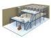 3 Levels Industrial Mezzanine Floors , Blue / Orange Platform Storage Systems