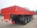 3 AXLES Semi Trailer Trucks High Column Black Cargo Truck Trailer Two Single