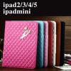 wholesale China cheap foldable solid color tablet leather case for IPAD2 IPAD3/ipad4/ipad air/ipad mini and stents