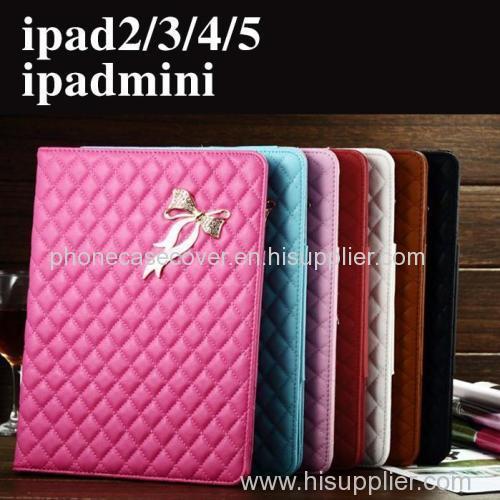 wholesale China cheap foldable solid color tablet leather case for IPAD2/IPAD3/ipad4/ipad air/ipad mini and stents