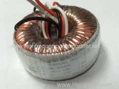 Audio amplifier toroid transformer