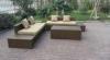 Plastic Rattan Furniture Soft Set With 100x100x70cm Middle Sofa