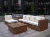 Indoor / Outdoor Rattan Furniture , Cane Corner Sofa For Meeting Room