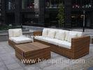 Indoor / Outdoor Rattan Furniture , Cane Corner Sofa For Meeting Room