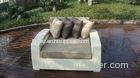 Outdoor Rattan Furniture Lounge Sofa , Luxury Conservatory Sofa Bed