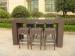 Outdoor Leisure Furniture Sets , Fashion Resin Wicker Bar Set