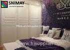 MDF Board White Wooden House Furniture Sliding Mirrored Wardrobe Doors