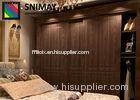 Dark Wood Wardrobe Closet For Hanging Clothes , House Furniture Sliding Door Wardrobes