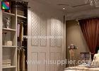 Laminate Panel White Bedroom Wardrobe Closet , Custom Wooden Bedroom Furniture