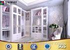 Luxury Simple Bedroom Wardrobe Closet Furniture With Glass Door And Mentle Rack