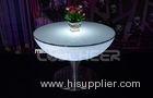 KTV , disco , nightclub led furniture glow tables with stainless steel pedestal