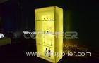 Multi Function Led Bar Furniture Table And Wine Bottle Display Shelf Yellow Color
