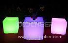 Waterproof Outdoor illuminated cube , Glow led cube stool for enjoy and relax