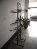 Black Trade Show Free Standing Clothes Rack Single Side 1-10 Levels