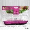 Colorful Printed Frozen Vegetable Food Packaging Plastic Bags With Zipper, Handle Hole