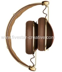 Skullcandy Roc Nation Around-Ear Headphones with Mic Remote for iPhone iPod Brown Gold