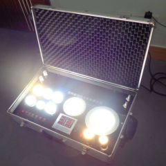 led panels downlights strips lights demo test show case suitcase
