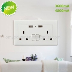 13A Multi-function socket with Dual USB charger