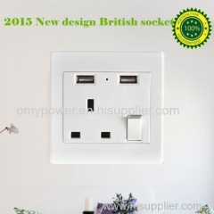 13A Multi-function socket with Dual USB charger