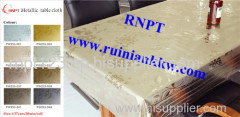 RNPT Metallic table cloth with polyester backing --middle east & Afric dining table decoration----table cover