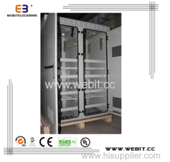 19" double doors IP55 battery cabinet with high cooling efficience