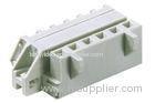 Angled Female 6P16A 15A MCS Connector With Finxing Flanges Light-Grey