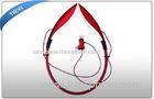 Red Bluetooth Wireless Stereo Headphones For Samsung / iPhone / LG