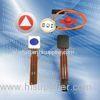 Silver Graphic Overlays Connector With Embossing , Metal Look Flexible Printed Circuit Board