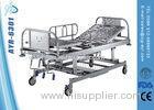 Mobile Height Adjustable Stainless Steel Hospital Bed With Diagonal Brake
