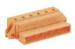 400V 12A 300V 15A PCB MCS Connector With Fixing Flanges 8mm - 9mm Strip Orange