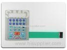Custom White Aluminum Nameplate Membrane Switch Panel 0.35mm , 100M / 250V DC