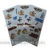 Glossy Kids Label Stickers Sheet With Cartoon Printed For Children