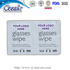 Individual glass wet wipe marketing giveaways