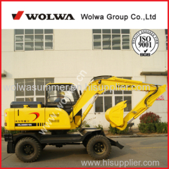 new 8 ton wheel excavator with low price from wolwa direct factory