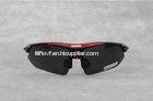 Photochromic Lens Polarized Sport Sunglasses Red Frame For Cycling / Running