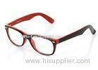 Fashion Red Flexible Plastic Eyeglass Frames For Boys , Big Round Full Rimmed