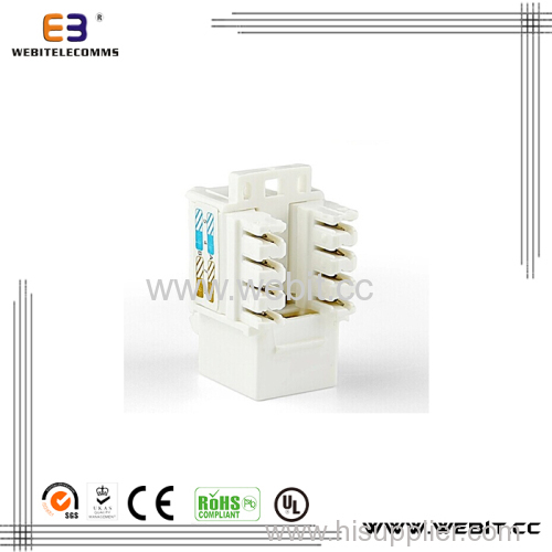 Dual IDC 90 degree UTP cat6 keystone modules