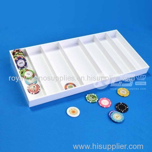 7 Lane Acrylic chip tray white color