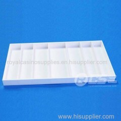 7 Lane Acrylic chip tray white color