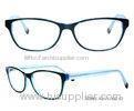 Young Ladies Purple Full Rim Acetate Optical Frames Oval Shape And Demo Lens