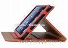 Stand PU Apple iPad Protective Case , Brown iPad Mini Leather Case