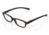 Popular Black Plastic Eyeglass Frames For Unisex For Round Face , Full Rim Rectangle Shaped