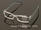 Rectangle Clear Plastic Eyeglass Spectacles Frames Comfortable For Round Face Men