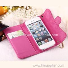 2015 hot sale handbag style foldable flip case cover for iphone 6 with card slot and stents