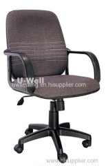 Hotsale simple design good prices Mid-back imitation leather task computer armrest desk chair with nylon base