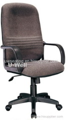 Hotsale simple design good prices Mid-back imitation leather task computer armrest desk chair with nylon base