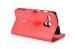 Red Silk Material PU Leather Cell Phone Case for Moto G with Card Holders